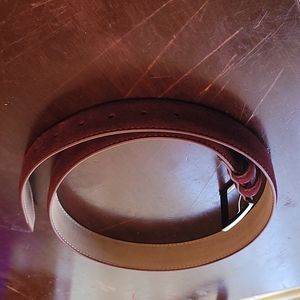 Suede Burgundy Belt Size 34